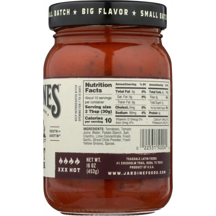 JARDINES: Ghost Pepper Salsa, 16 oz