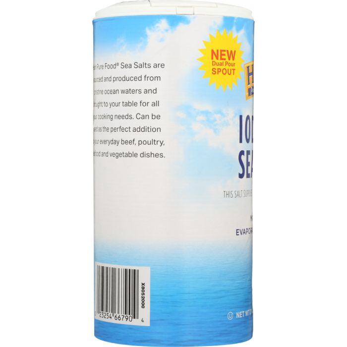 HAIN: Pure Foods Iodized Sea Salt, 21 oz