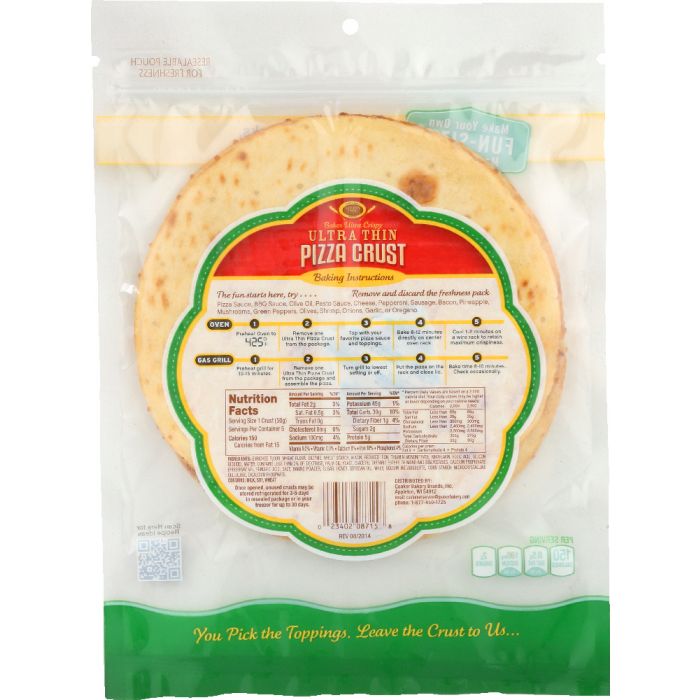 GOLDEN HOME: Ultra Crispy and Ultra Thin Pizza Crust 7-Inch, 8.75 oz