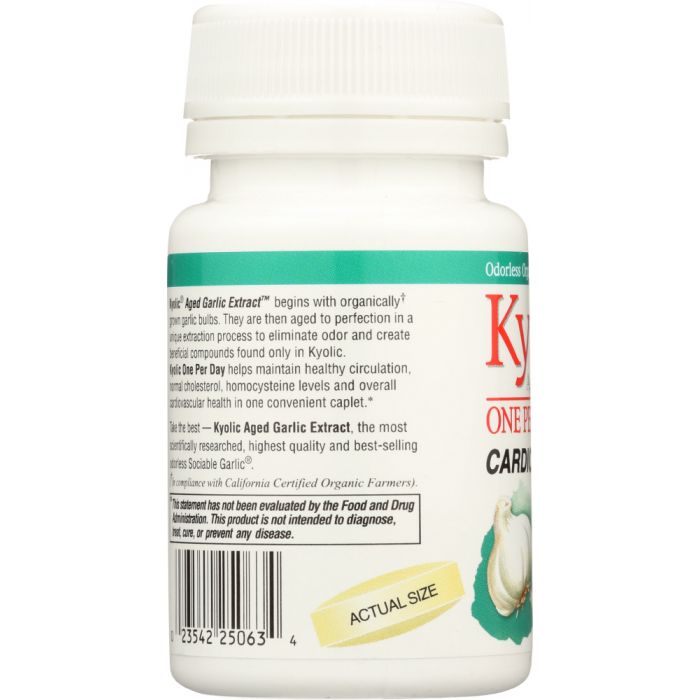 KYOLIC: Aged Garlic Extract One Per Day Cardiovascular 1000 mg, 30 Caplets