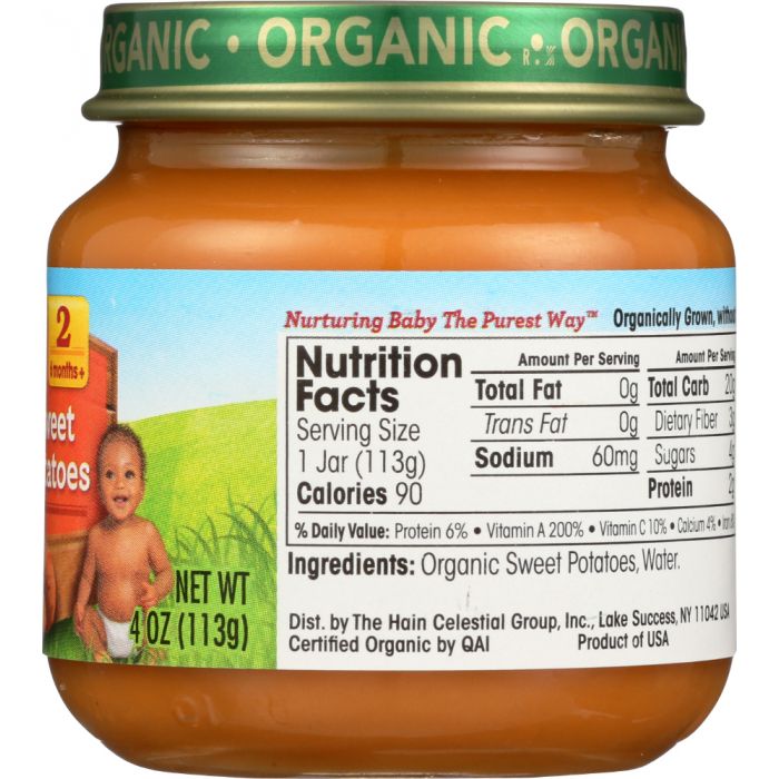 EARTH'S BEST: Organic Baby Food Stage 2 Sweet Potatoes, 4 oz