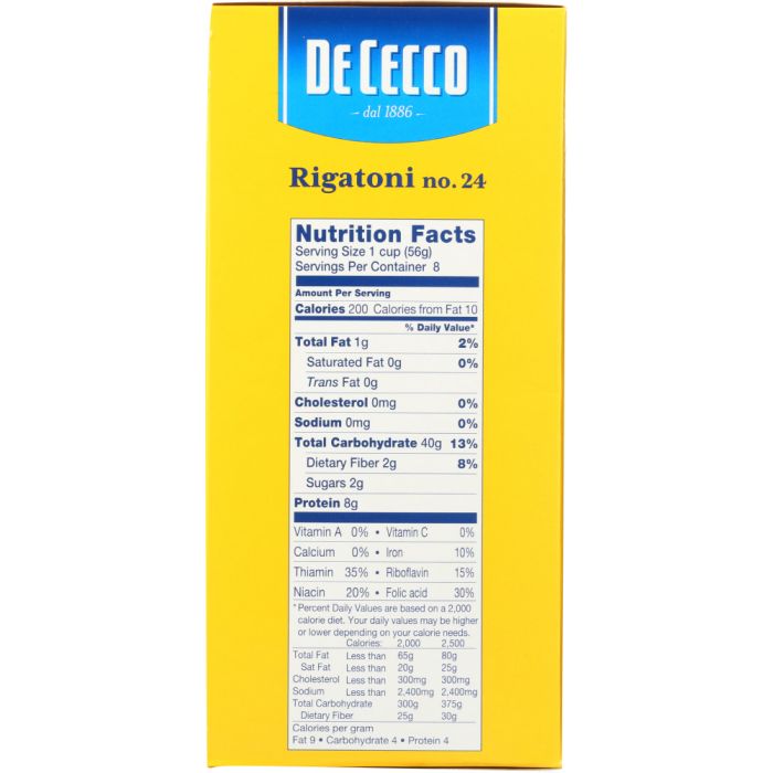 DE CECCO: Pasta Rigatoni, 16 oz