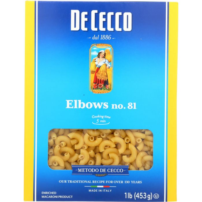 DE CECCO: Pasta Elbows, 16 oz