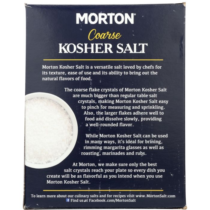 MORTON: Coarse Kosher Salt, 48 oz