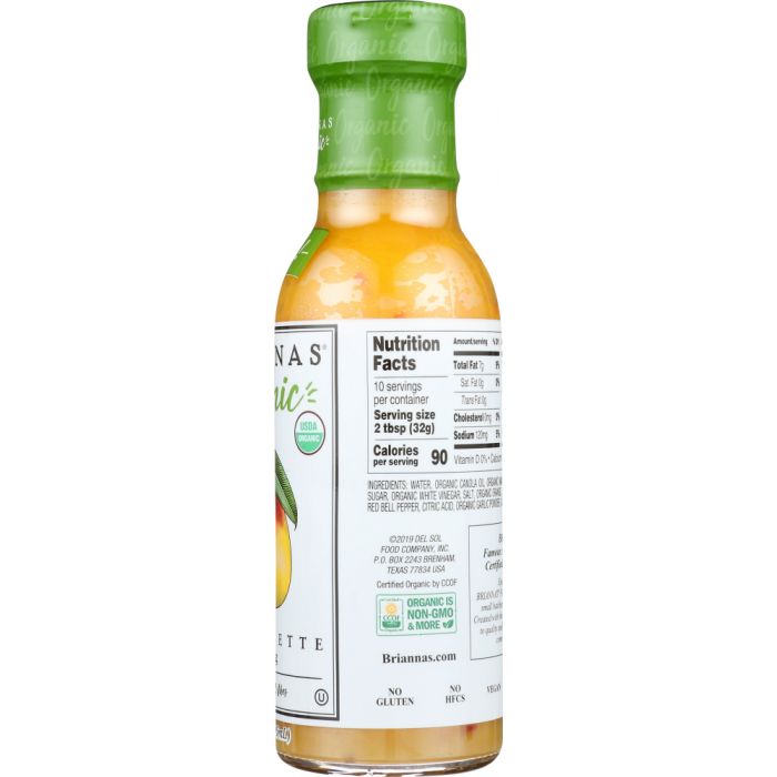 BRIANNAS: Organic Mango Vinaigrette Dressing, 10 oz