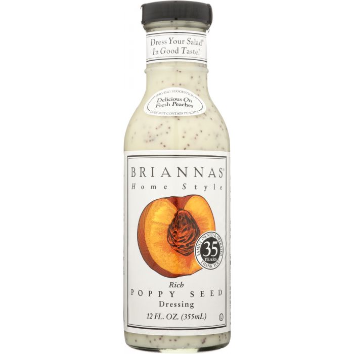 BRIANNAS: Home Style Dressing Rich Poppy Seed, 12 oz