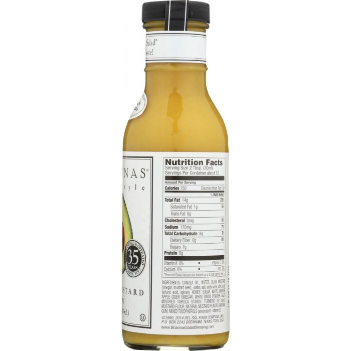 BRIANNAS: Home Style Dressing Dijon Honey Mustard, 12 oz