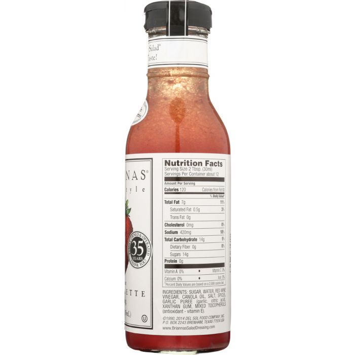 BRIANNAS: Home Style Dressing Blush Wine Vinaigrette, 12 oz