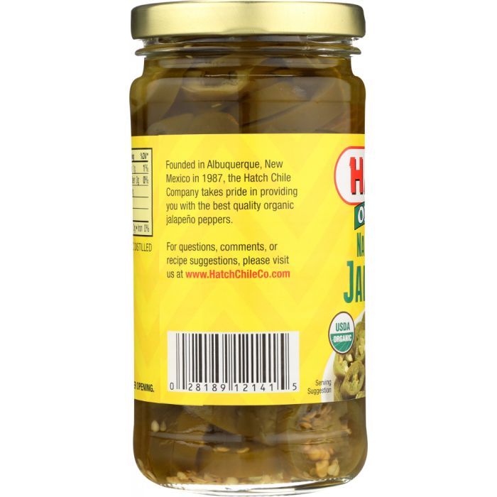 HATCH: Organic Nacho Sliced Jalapenos, 12 oz