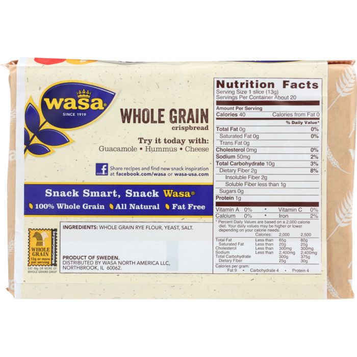 WASA: Whole Grain Crispbread, 9.2 oz