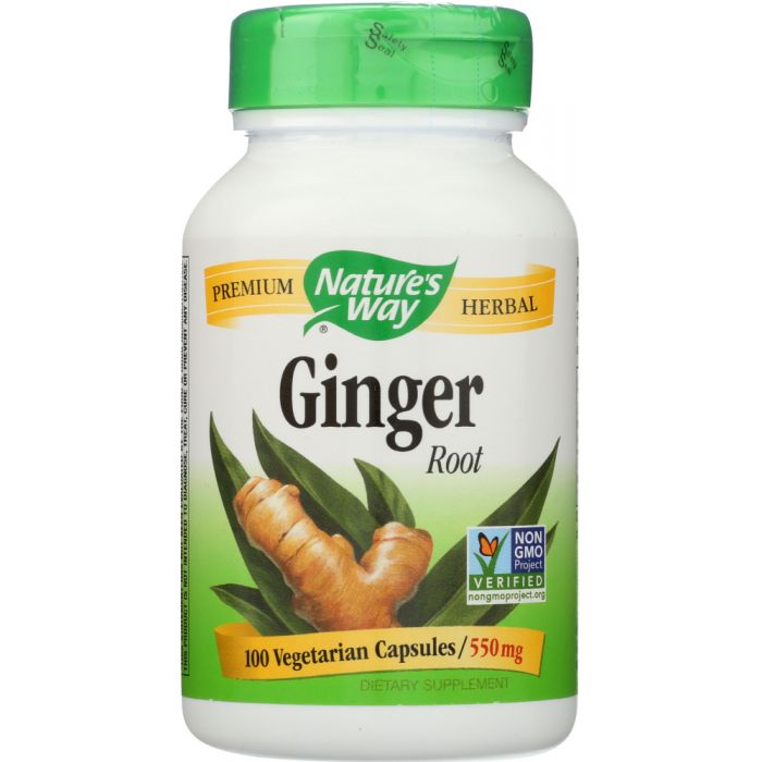 NATURES WAY: Ginger Root 550 mg, 100 Veg Capsules