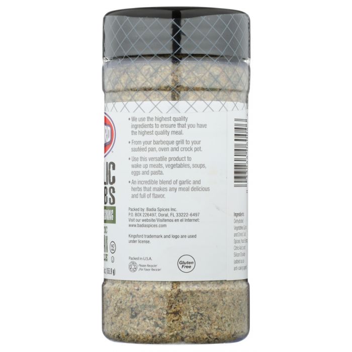 KINGSFORD: Seasoning Garlic and Herb, 5.5 oz