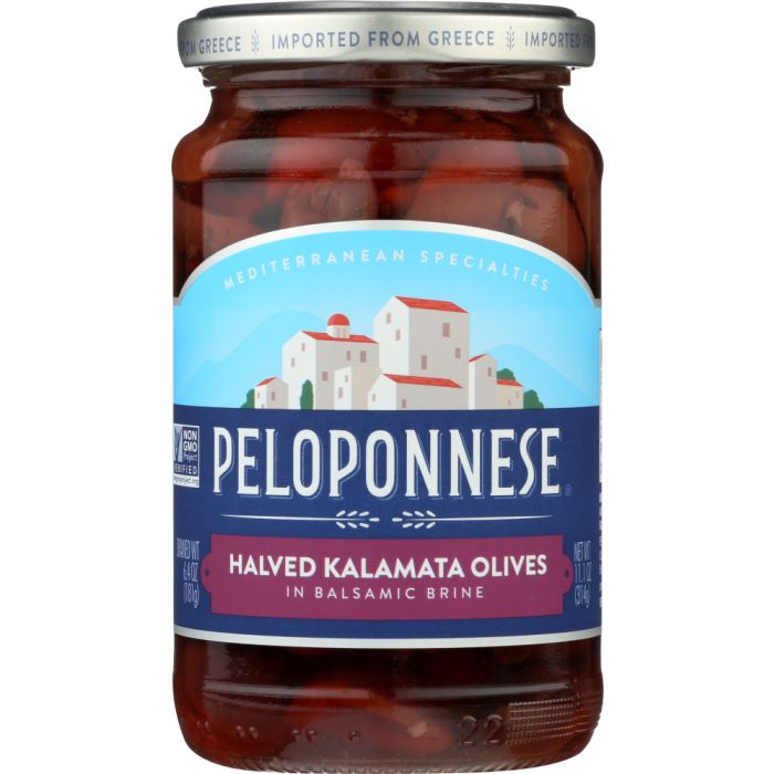 PELOPONNESE: Olive Kalamata Halved, 6.4 oz