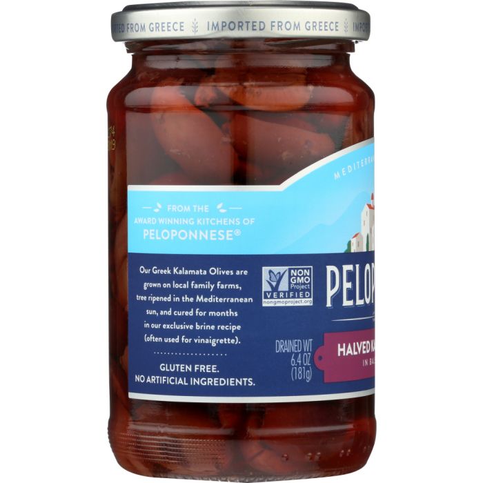 PELOPONNESE: Olive Kalamata Halved, 6.4 oz