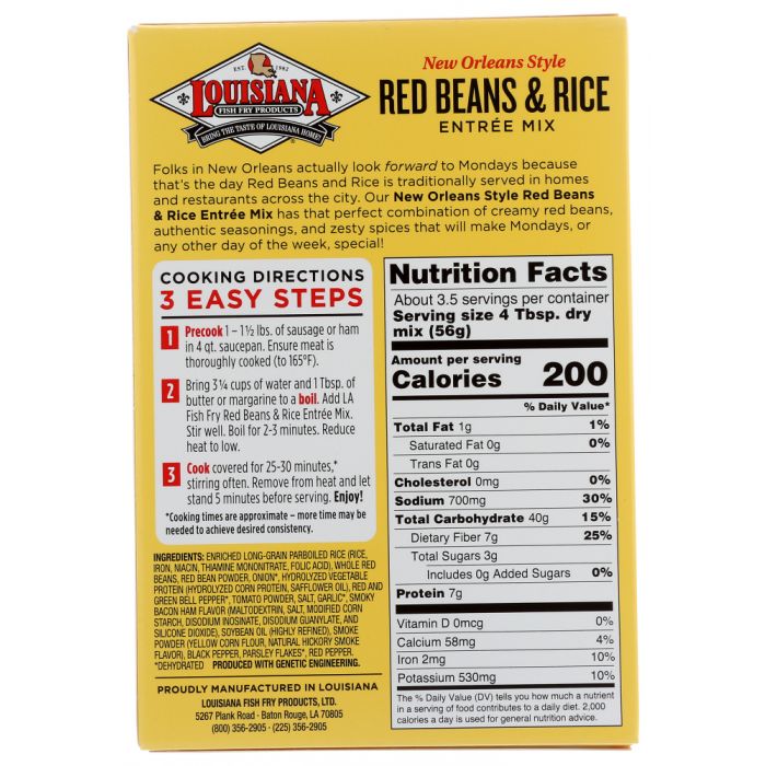 LOUISIANA FISH FRY: Red Beans & Rice Mix, 7 oz