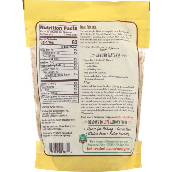 BOBS RED MILL: Super-Fine Natural Almond Flour, 16 oz