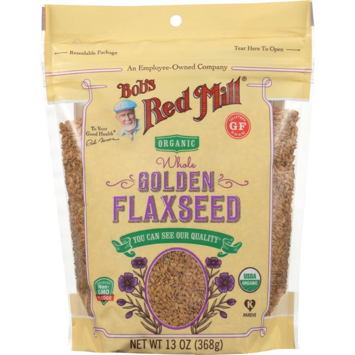 BOBS RED MILL: Organic Whole Golden Flaxseed, 13 oz