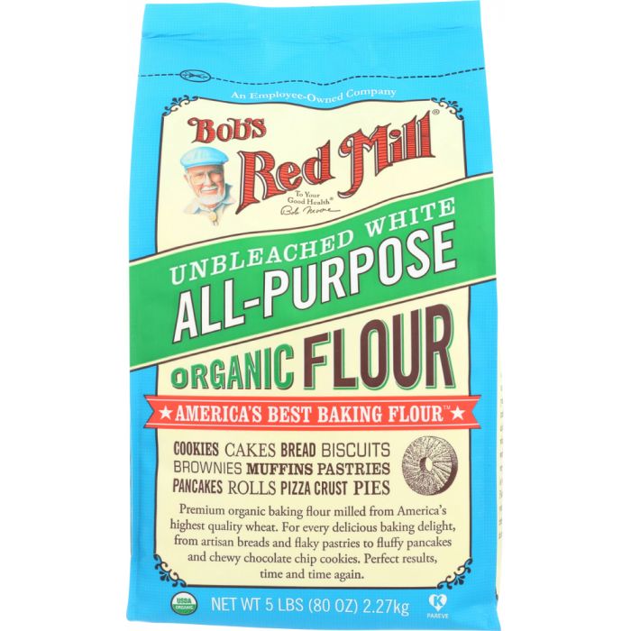 BOB'S RED MILL: Unbleached White All-Purpose Organic Flour, 5 lb