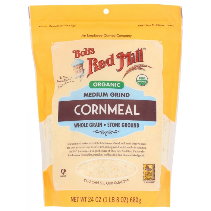 BOB'S RED MILL: Organic Medium Grind Cornmeal, 24 oz