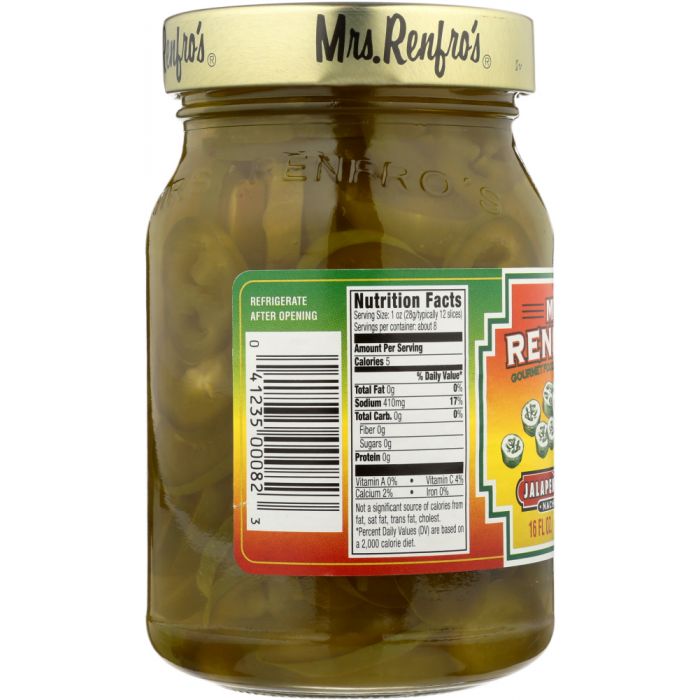 MRS. RENFRO'S: Nacho Sliced Jalapeno Peppers, 16 Oz