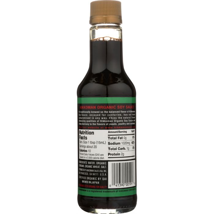 KIKKOMAN: Organic Soy Sauce, 10 oz