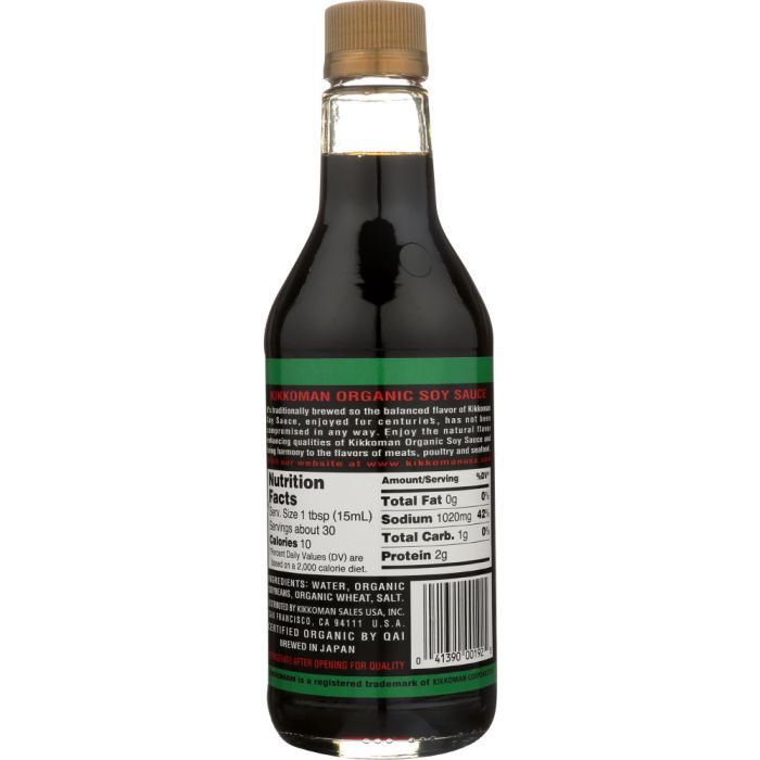 KIKKOMAN: Organic Soy Sauce, 15 oz