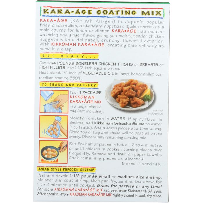 KIKKOMAN: Kara Age Fried Chicken Coating Mix Two Count, 6 oz