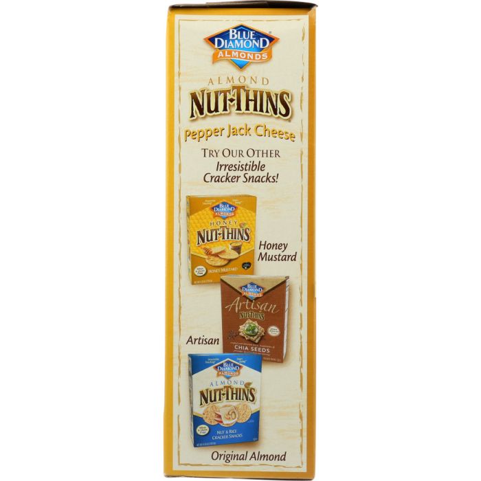 BLUE DIAMOND: Almond Nut-Thins Cracker Snacks Pepper Jack Cheese, 4.25 oz