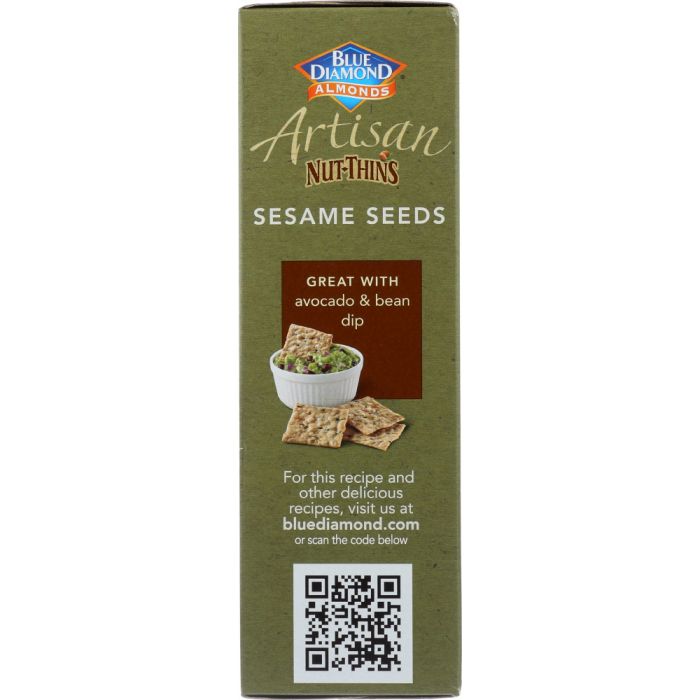 BLUE DIAMOND: Nut Thins Artisan With Almonds & Sesame Seeds, Wheat & Gluten Free, 4.25 oz