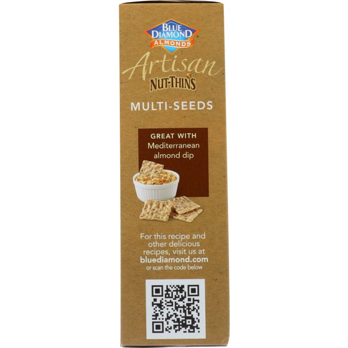 BLUE DIAMOND: Nut Thins Artisan With Almonds & Multiseeds, Wheat & Gluten Free, 4.25 oz