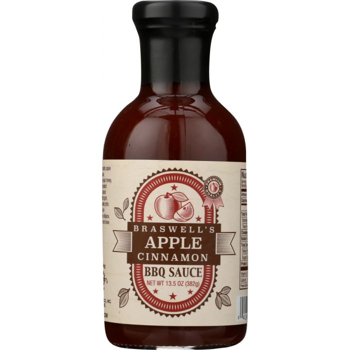 BRASWELL: Sauce Apple Cinnamon BBQ, 13.5 oz