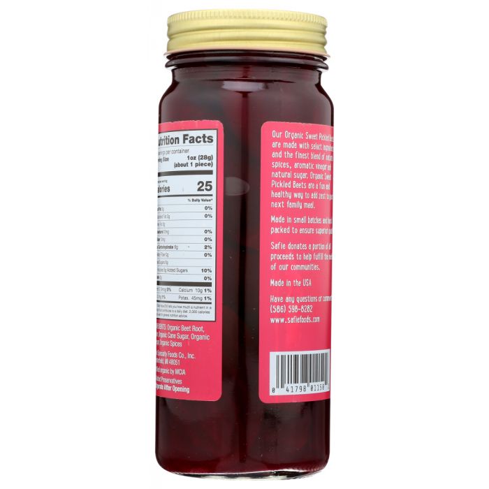 SAFIE: Beets Sweet Pickled Organic, 16 oz