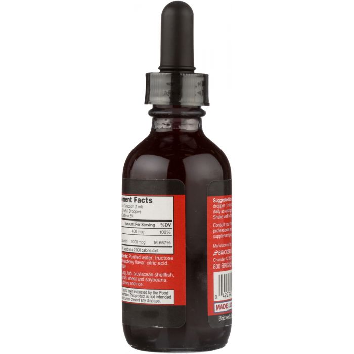 BRICKER LABS: Blast B12 Vitamin B12 and Folic Acid, 2 oz