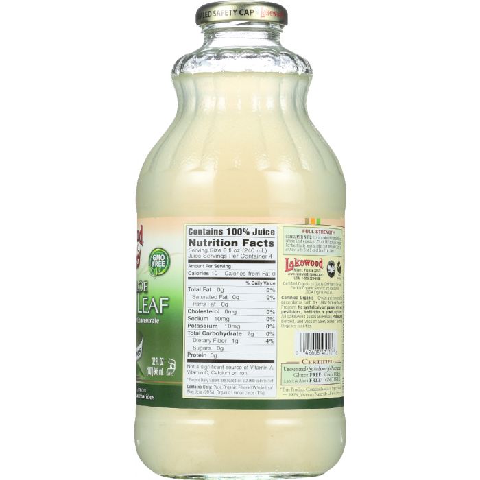 LAKEWOOD: Organic Fresh Pressed Pure Aloe Whole Leaf Juice, 32 oz