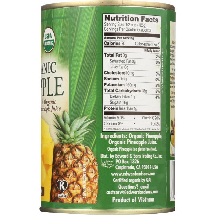 NATIVE FOREST: Organic Pineapple Chunks, 14 oz