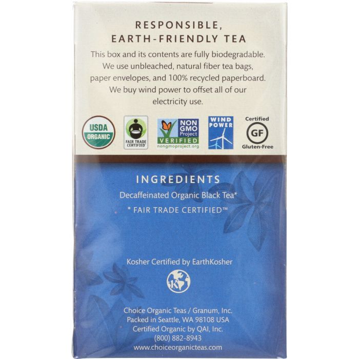 CHOICE TEA: Decaffeinated English Breakfast Tea, 16 bg