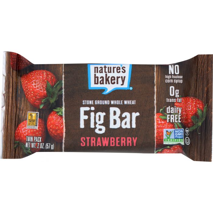 NATURE'S BAKERY: Stone Ground Whole Wheat Fig Bar Strawberry, 2 oz