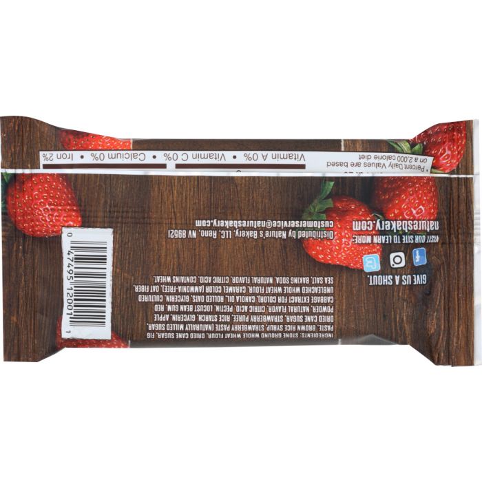 NATURE'S BAKERY: Stone Ground Whole Wheat Fig Bar Strawberry, 2 oz