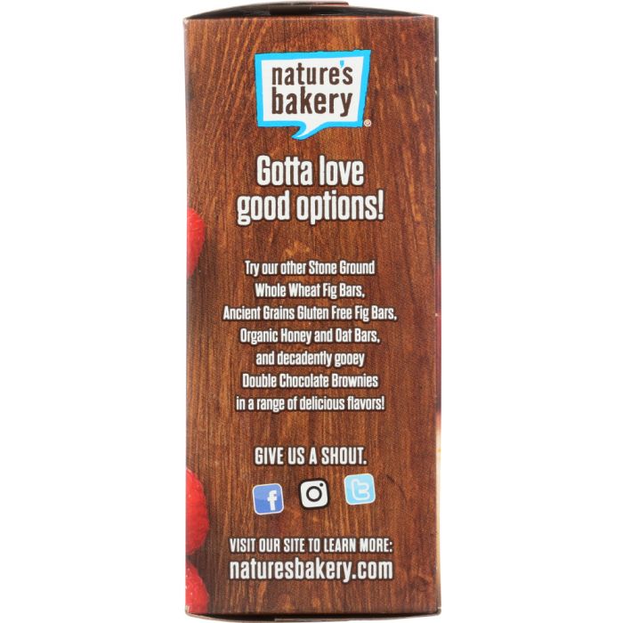 NATURE'S BAKERY: Stone Ground Whole Wheat Raspberry Fig Bar, 12 oz