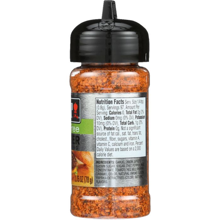 WEBER: Salt Free Burger Seasoning, 25 oz