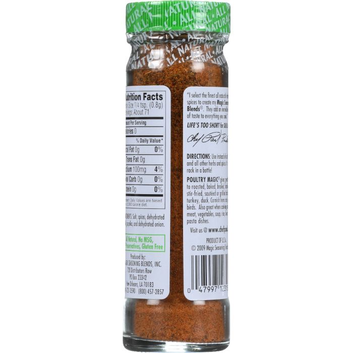 CHEF PAUL PRUDHOMME'S: Magic Seasoning Blends Poultry Magic, 2 Oz