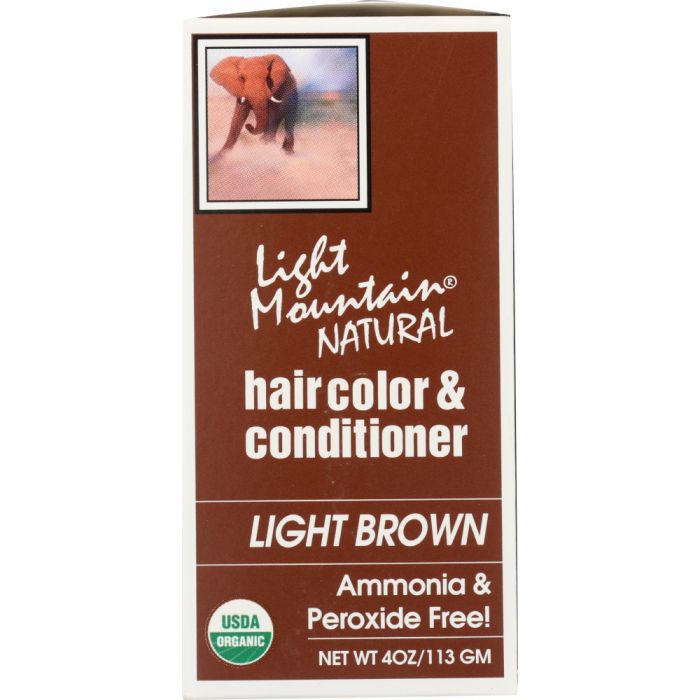 LIGHT MOUNTAIN: Natural Hair Color & Conditioner Light Brown, 4 oz