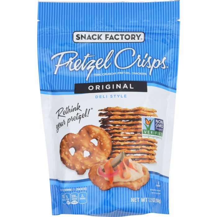 SNACK FACTORY: Pretzel Crisps Deli Style Original, 7.2 oz