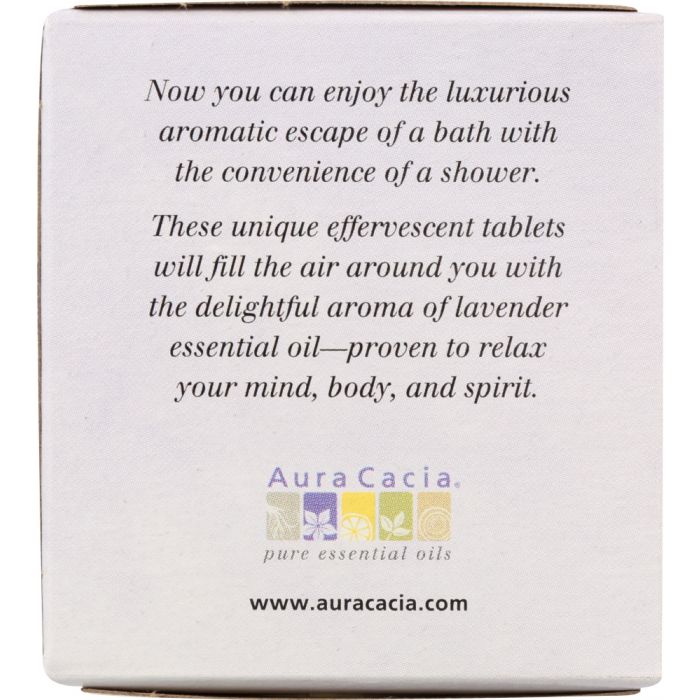 AURA CACIA: Aromatherapy Shower Tablets Relaxing Lavender 3 tablets (1 oz each), 3 oz