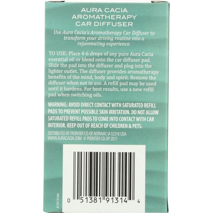 AURA CACIA: Aromatherapy Car Diffuser, 1 Ea