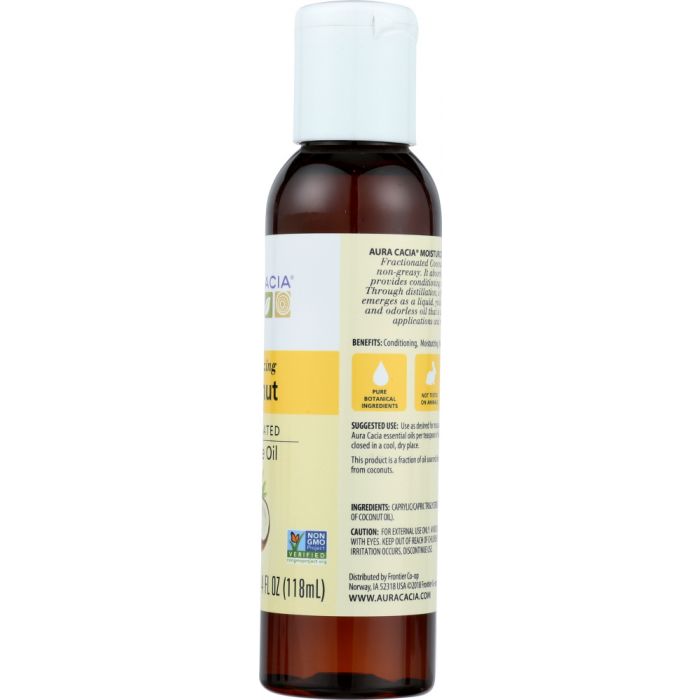 AURA CACIA: Oil Coconut Fractionated, 4 fo