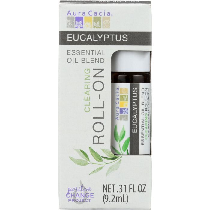 AURA CACIA: Oil Essential Roll-on Eucalyptus, 0.31 oz