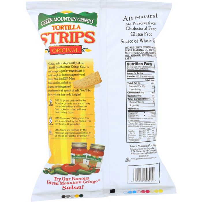 GREEN MOUNTAIN GRINGO: Corn Tortilla Strips Original, 8 Oz