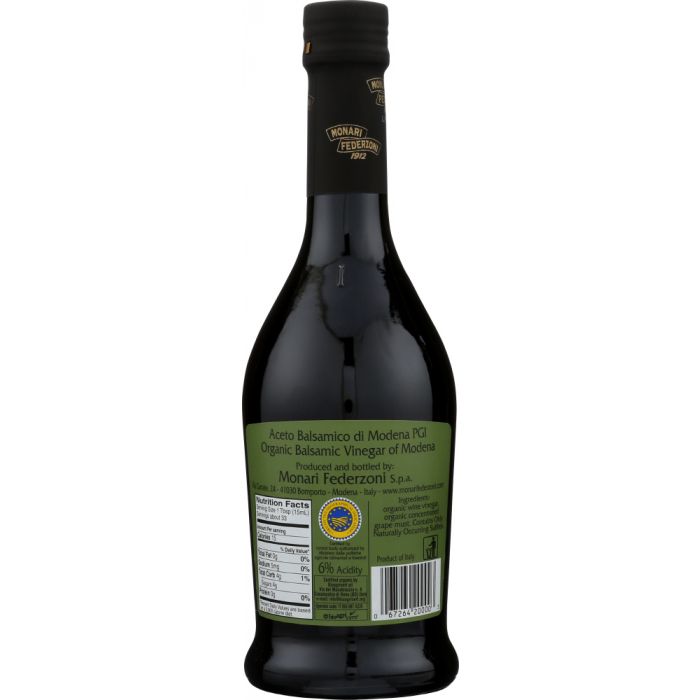 MONARI: Vinegar Balsamic Organic, 16.9 oz