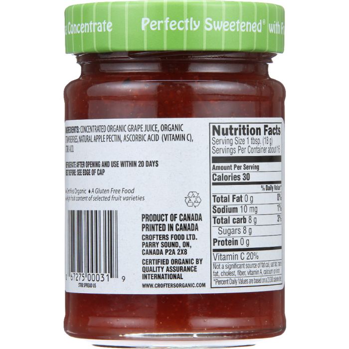 CROFTERS: Organic Strawberry Fruit Spread, 10 oz